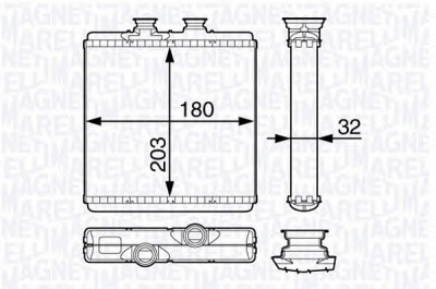MAGNETI MARELLI 350218349000 -  Теплообменник, отопление салона